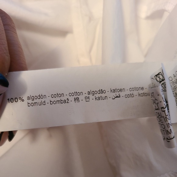 Zara‎ Women Pleated Poplin Shirt White Bloggers Fav Sz Extra Small - Picture 7 of 8